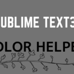 Sublime Text3便利なColor Helper